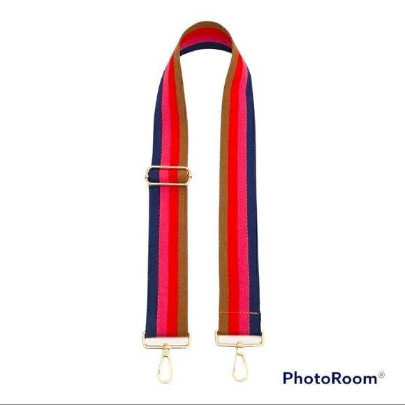 Colorblock Stripe & Leopard Pattern Bag Straps Bundle Of 2 - Picture 5 of 6